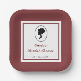 Plato De Papel Presupuestación Red Rose Florals Bridgerton Bridal