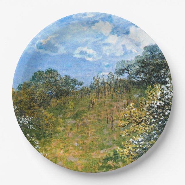 Plato De Papel Primavera de Claude Monet (Anverso)