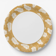 Primavera floral | Hojas Doradas Y Blancas