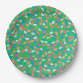 Plato De Papel Primavera Verde arte pintoresco