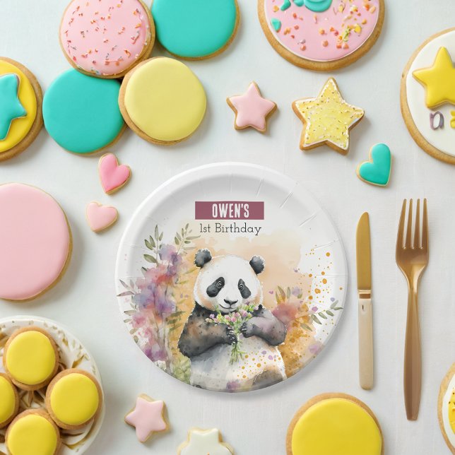 Plato De Papel Primavera vibratoria Panda - Fiesta de cumpleaños  (Subido por el creador)