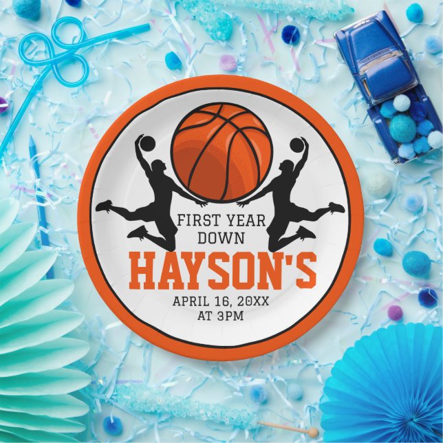 Plato De Papel Primer año de nacimiento del baloncesto (Fiesta)