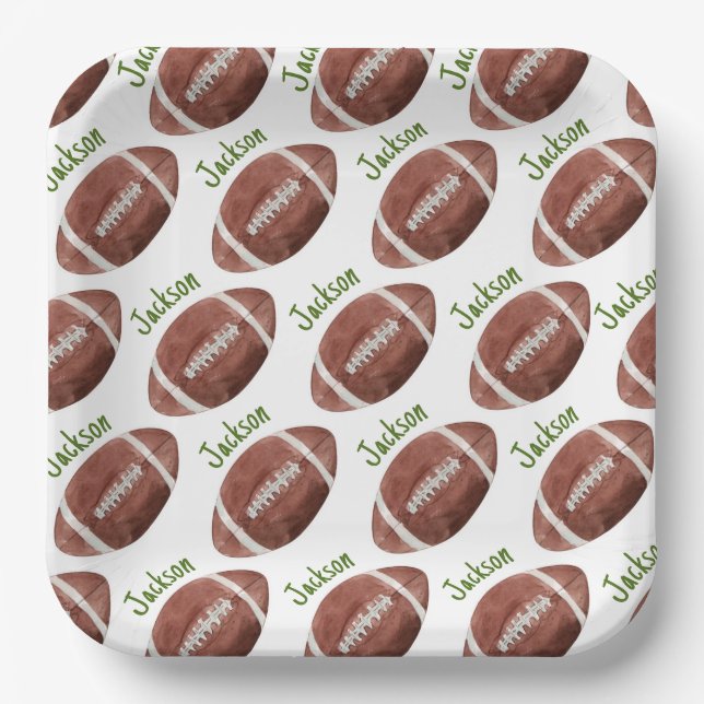 Plato De Papel Primer año del primer cumpleaños del fútbol (Anverso)