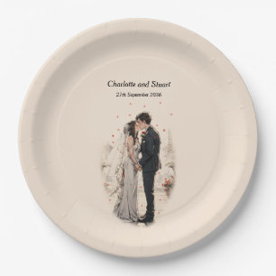 Plato De Papel Primer beso