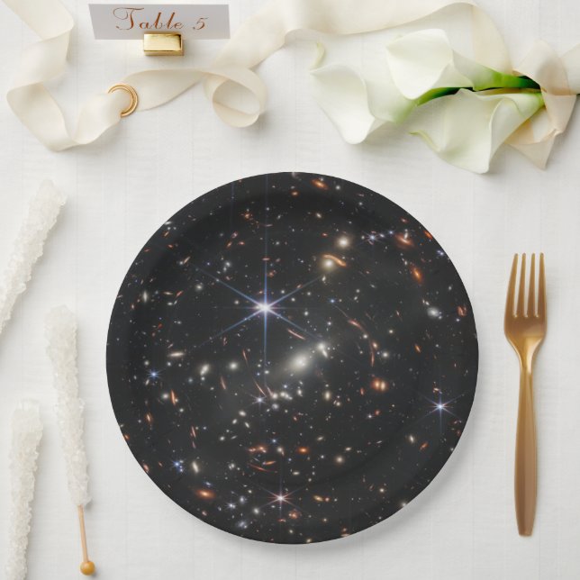 Plato De Papel Primer campo profundo del universo de James webb (Boda)