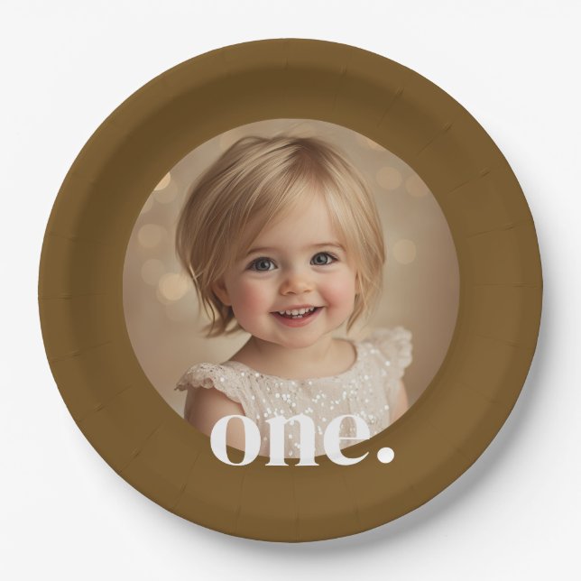 Plato De Papel Primer cuaderno de papel fotográfico en marrón y b (Anverso)