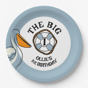 Plato De Papel Primer cumpleaños de Big One Beach