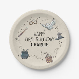Plato De Papel Primer cumpleaños de Harry Potter