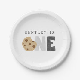 Plato De Papel Primer cumpleaños de la leche y las cookies