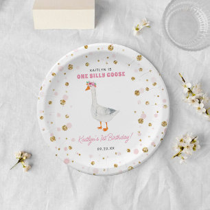 Plato De Papel Primer cumpleaños de un Chica de una mugre