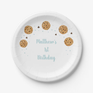Plato De Papel Primer cumpleaños de una dulce cookie