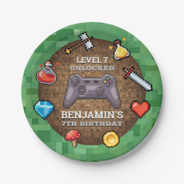 Plato De Papel Primer cumpleaños del controlador de videojuegos