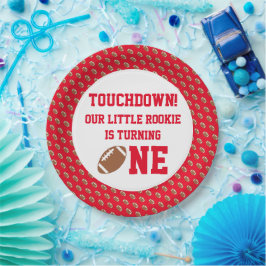 Plato De Papel Primer cumpleaños del fútbol