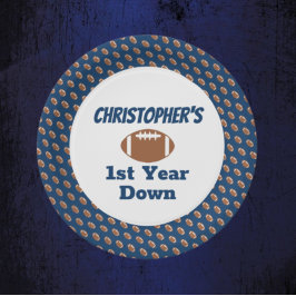 Plato De Papel Primer cumpleaños del fútbol