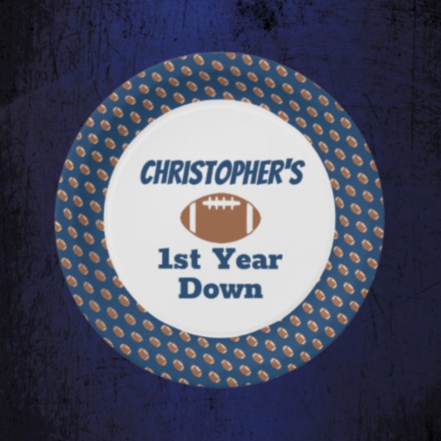 Plato De Papel Primer cumpleaños del fútbol (Subido por el creador)