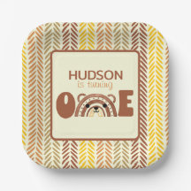 Primer cumpleaños del Woodland Bear Boho Rainbow