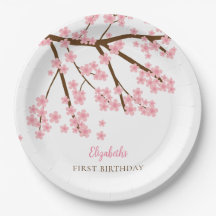 Primer cumpleaños primavera cerezo florecimiento f