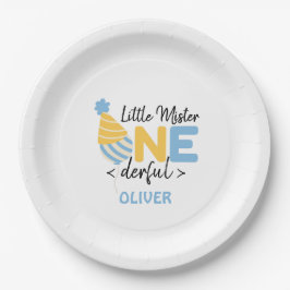 Plato De Papel primer cumpleaños, un bebé maravilloso