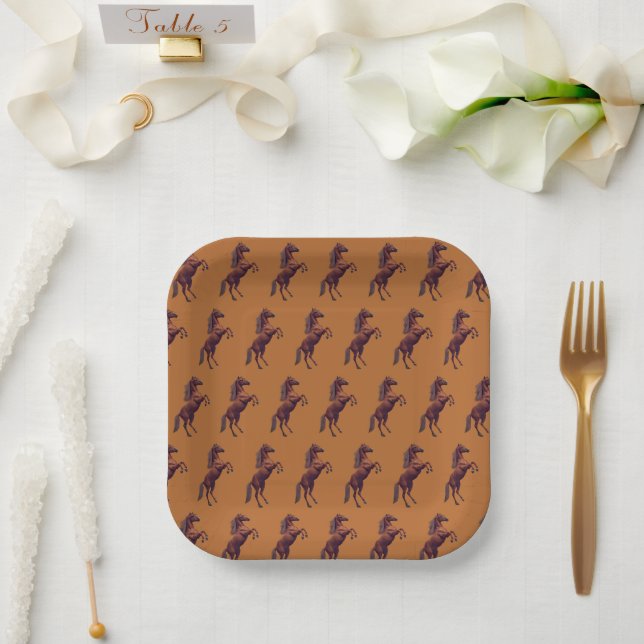 Plato De Papel Primer Rodeo (Boda)
