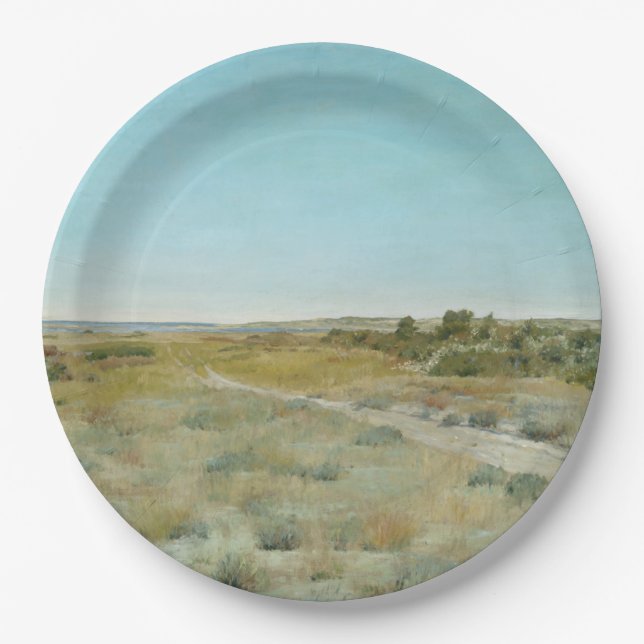 Plato De Papel Primer toque de otoño: Paisaje en el estado de Nue (Anverso)