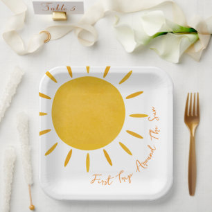 Plato De Papel Primer viaje alrededor de la placa de papel solar