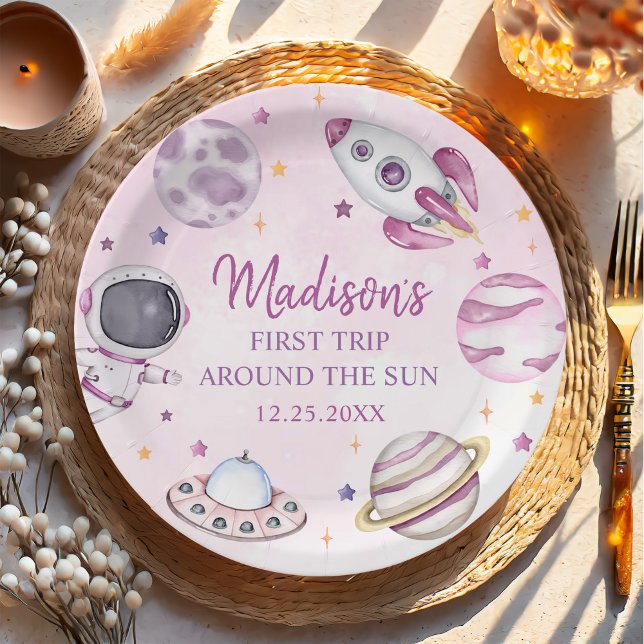 Plato De Papel Primer viaje alrededor del espacio Chica Sun Prime (Subido por el creador)