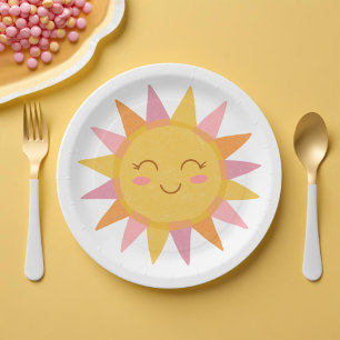 Plato De Papel Primer viaje lindo por el cumpleaños del sol
