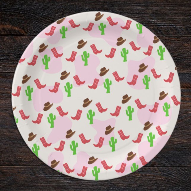 Plato De Papel Primera chica rodeo cumpleaños 1 (Subido por el creador)