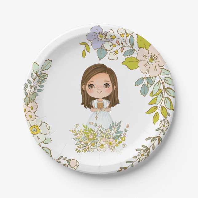 Plato de papel Primera Comunión GEORGIA (Anverso)