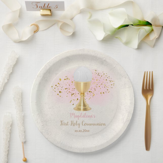 Plato De Papel Primera comunión hoy (Boda)