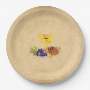 Plato De Papel Primera Comunión Santa