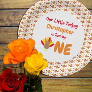 Plato De Papel Primera Cumpleaños de la Pequeña Turquía