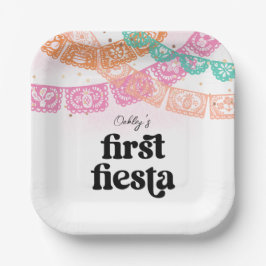 Plato De Papel Primera fiesta de cumpleaños de Fiesta