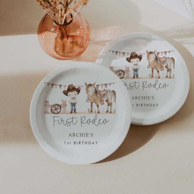 Plato De Papel Primera fiesta de cumpleaños de Rodeo Boy (Subido por el creador)