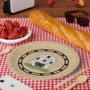Plato De Papel Primitive Barn
