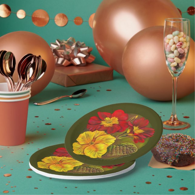 Plato De Papel Primrose Yellow green fine arts (Multi)