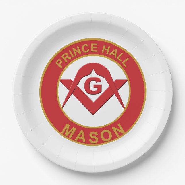 Plato De Papel Prince Hall Mason (Anverso)