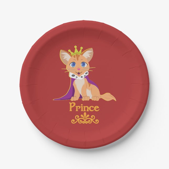 Plato De Papel Prince Kitten (Anverso)