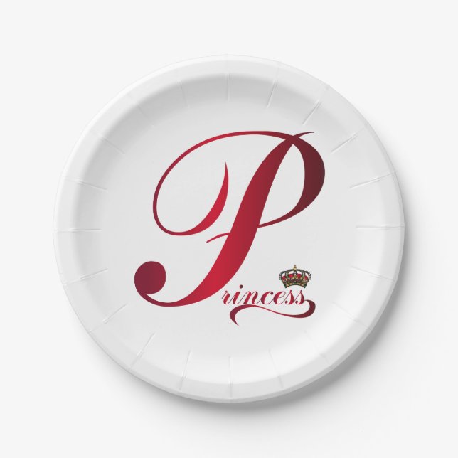Plato De Papel Princesa (Anverso)