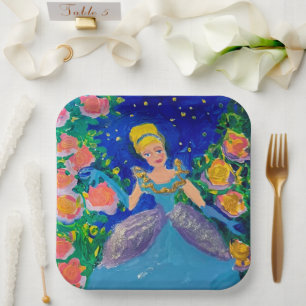 Plato De Papel Princesa "Arte de niños"
