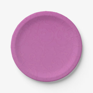 Plato De Papel Princesa Berry Cuento de Hadas Damasco Rosa Boda