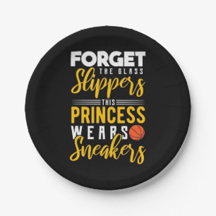 Plato De Papel Princesa de baloncesto lleva zapatillas