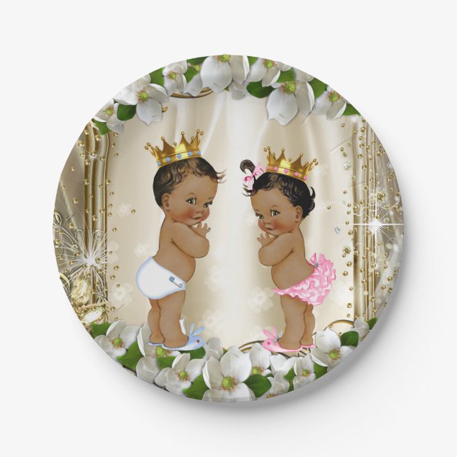 Plato De Papel Princesa de Etnia Baby Shower (Anverso)