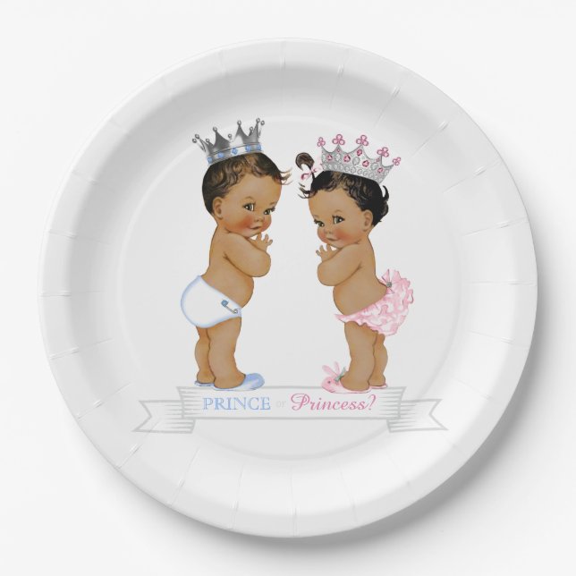 Plato De Papel Princesa de Etnia Baby Shower (Anverso)