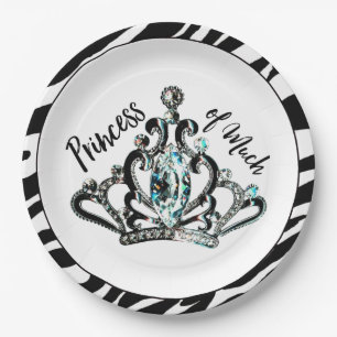 Plato De Papel "Princesa de mucho" placas Fiestas