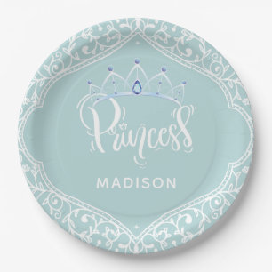 Plato De Papel Princesa Fiesta Real Personalizada