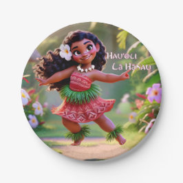 Plato De Papel Princesa Hula Hauʻoli