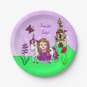 Plato De Papel Princesa personalizada y fiesta de cumpleaños de U
