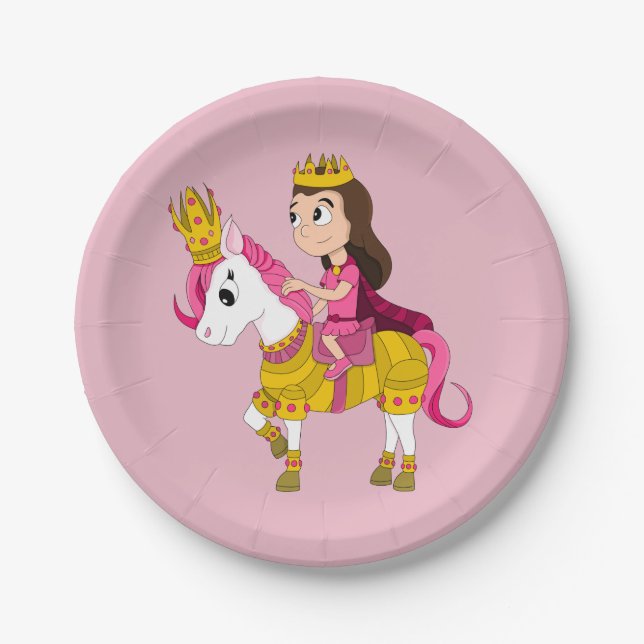 Plato De Papel Princesa personalizado (Anverso)