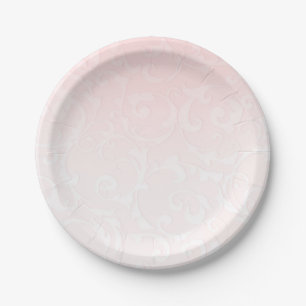 Plato De Papel Princesa Rosa Damaskino Libro de Cuentos Elegante